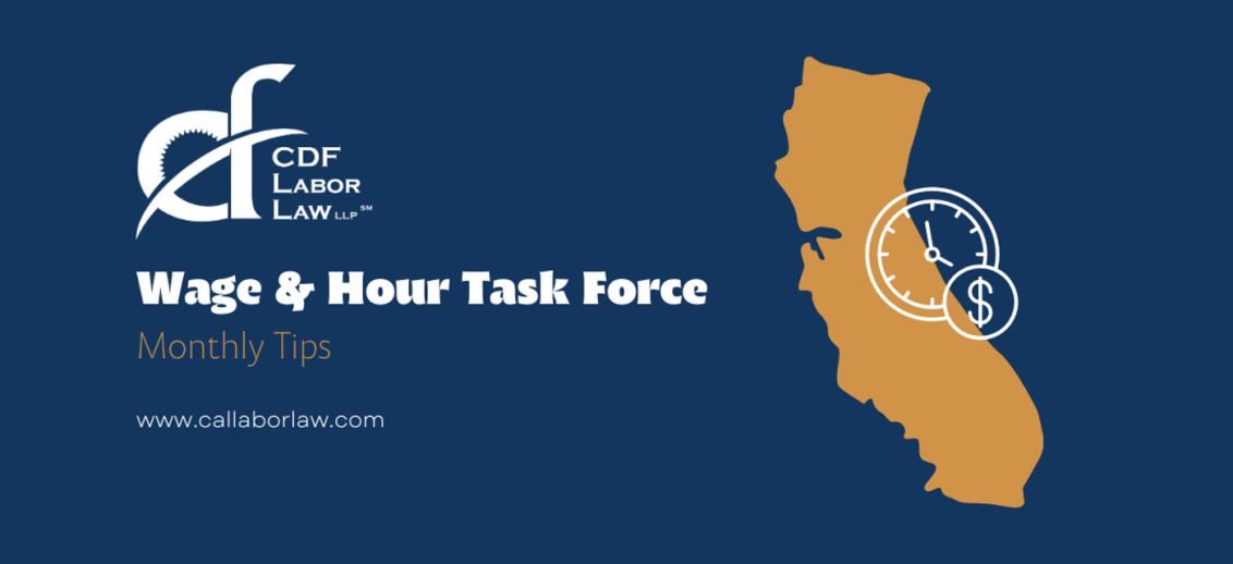 CDF Wage and Hour Task Force – Monthly Tips